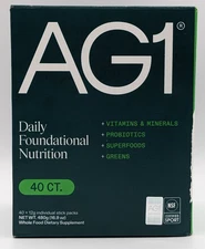 AG1 - Athletic Greens - Daily Fundamental Nutrition - 40 Individual Sealed Packs