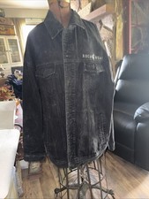 Rocawear Black Denim Men's Hip-hop Y2K Rap Style Jacket Size XL