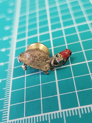 Vtg Freemason Masonic Shriner Turtle Fez By Klitzner Gold Tone Lapel Pin