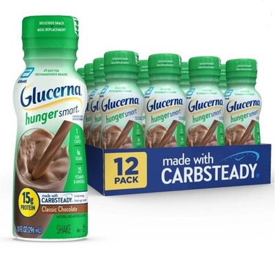 Glucerna Hunger Smart Shakes, 10 Oz | Rich Chocolate | 12 Count