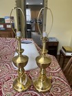 Pair Stiffel  Brass Table Lamps With Shades — photo 2