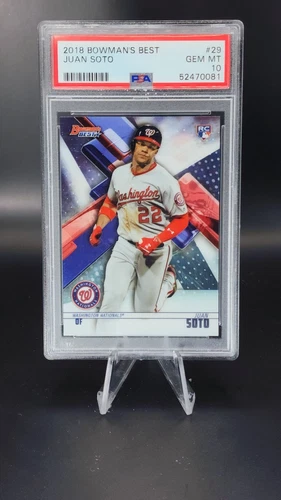 2018 Bowman's Best Juan Soto Rookie Card RC PSA 10 Washington Nationals 