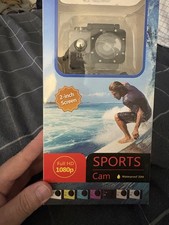 NEW FULL HD 1080 P WATERPROOF SPORTS CAM 2 INCH SCREEN, IN BLACK.