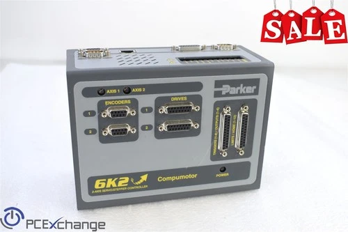 Parker Compumotor 6K2 2-Axis Servo & Stepper Motion Controller, 24 VDC