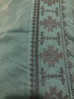 Opal House Aztec  Queen Duvet Cover and Shams Embroidered Deep Teal Blue New! — photo 6