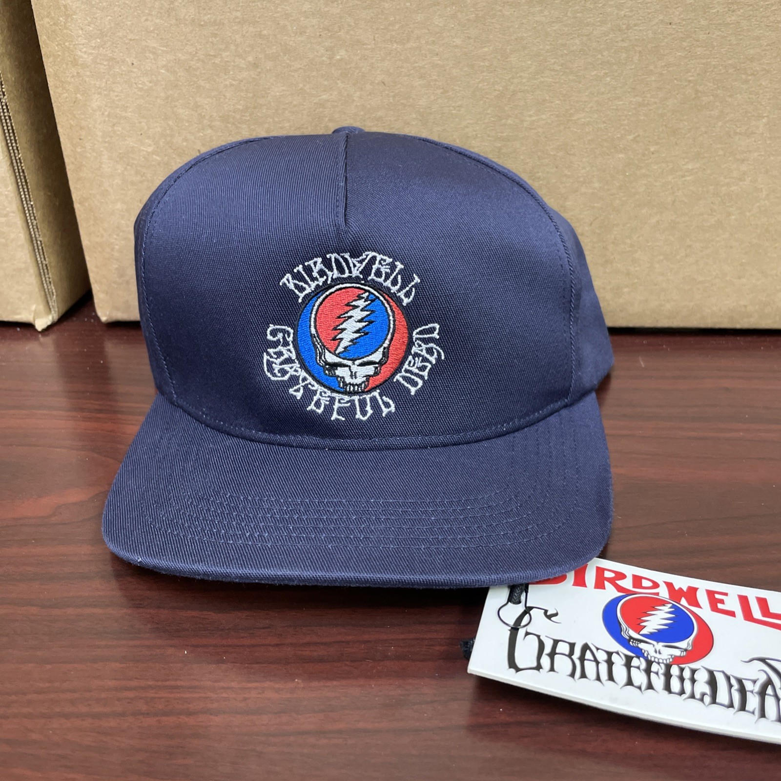 Grateful Dead Steal Your Face Navy Blue Snapback Cap by Birdwell