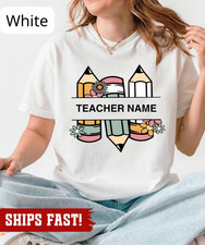 Custom Name Teacher Shirt, Personalized Teacher T-Shirt, Teacher Gift, Back to S