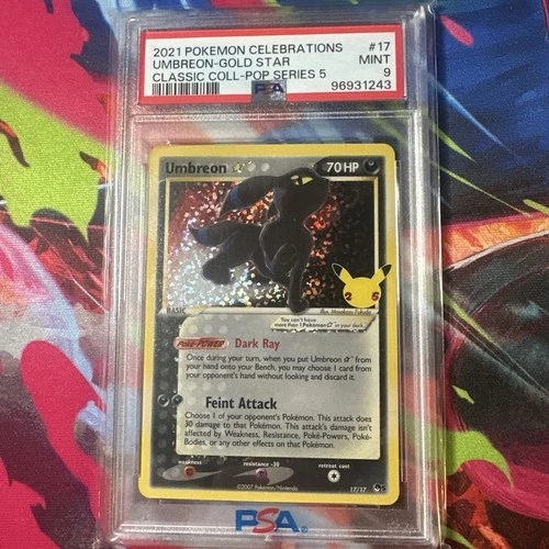 2021 Pokémon Celebrations Umbreon Gold Star #17 PSA 9