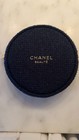 CHANEL BEAUTY Make Up Cosmetic POUCH NAVY BL TWEED ROUND 6"X6"X2" BNIB VIP GIFT — photo 1