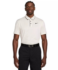 Nike Tour Men's Dri-FIT Piping Golf Polo FZ7497 100 Various Sizes NWT Pale Ivory