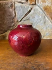 Vintage Rookwood Oxblood Burgundy Butterfly Vase