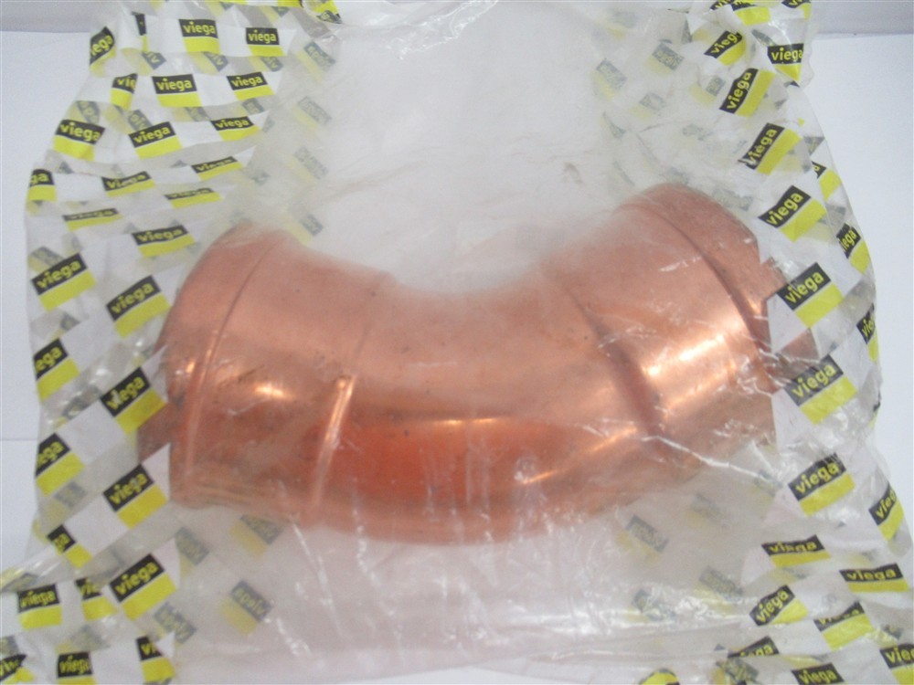 Viega 20663, 4" x 4" Pro Press 45° Copper Elbow