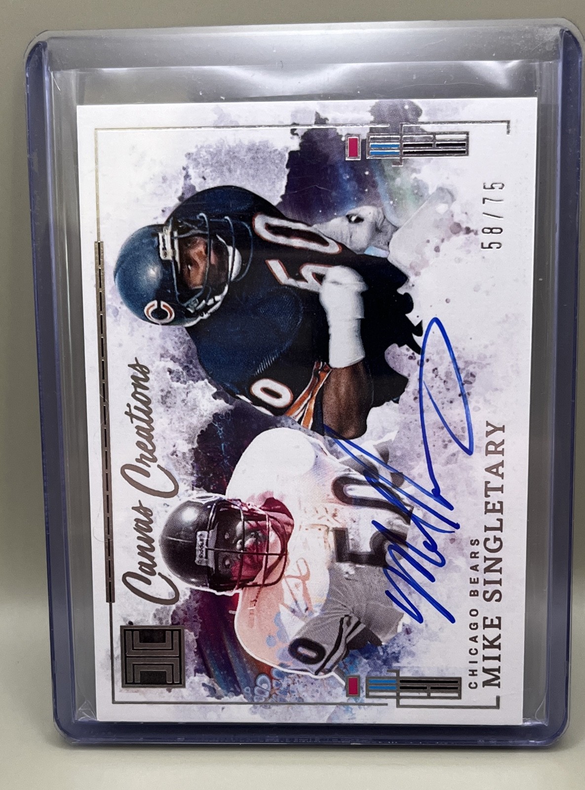 2025 Panini Impeccable - Canvas Creations Signatures Mike Singletary Auto /75