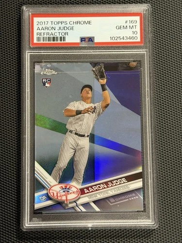 2017 Topps Chrome #169 Aaron Judge Refractor PSA 10 Rookie RC Gem Mint