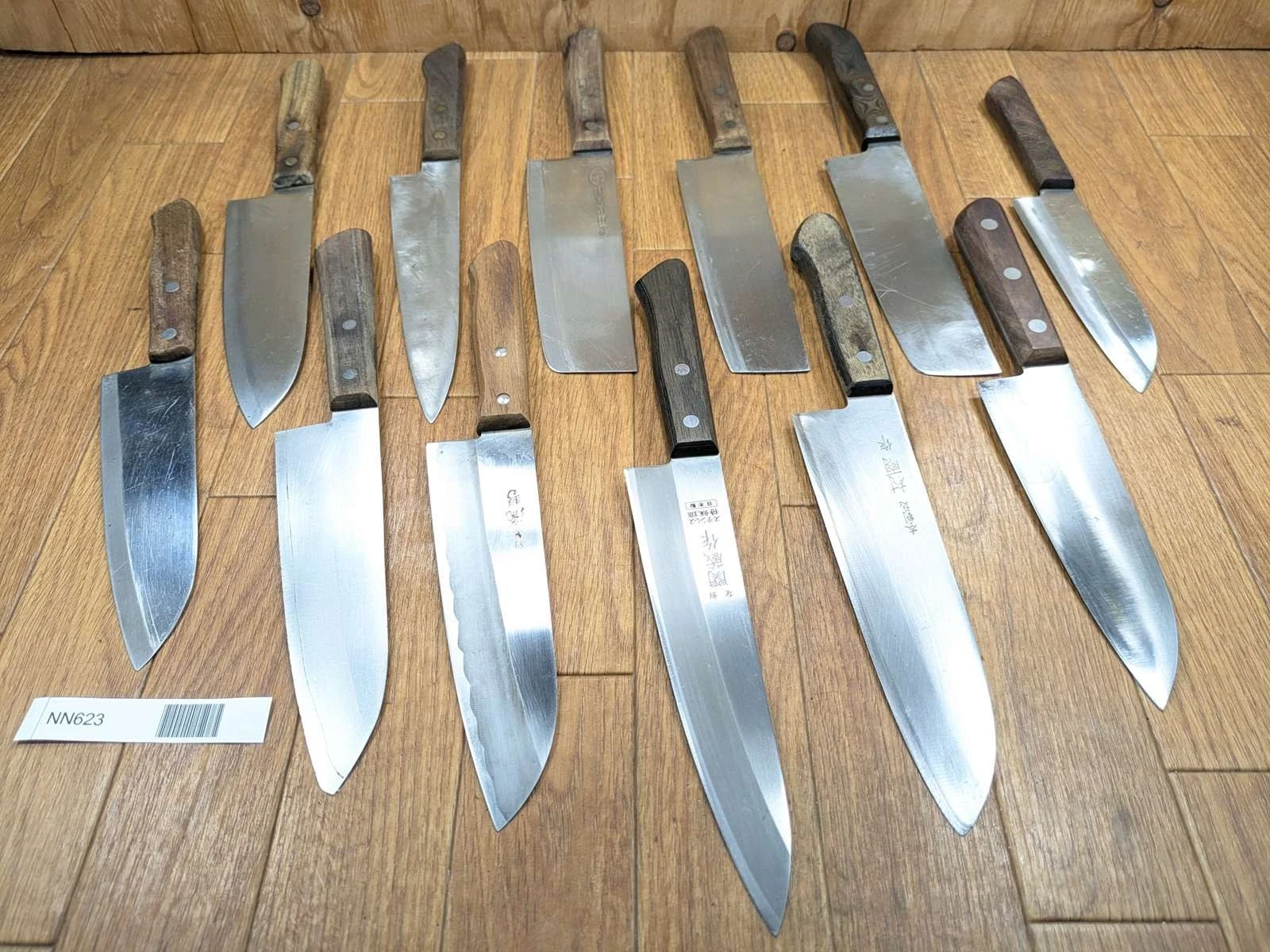 Damaged Lot of Japanese Chef's Kitchen Knives hocho set from Japan NN623