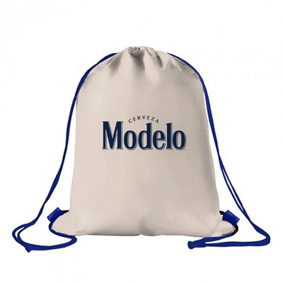 Modelo Cerveza Natural Cotton Drawstring Cinch Bag Beige