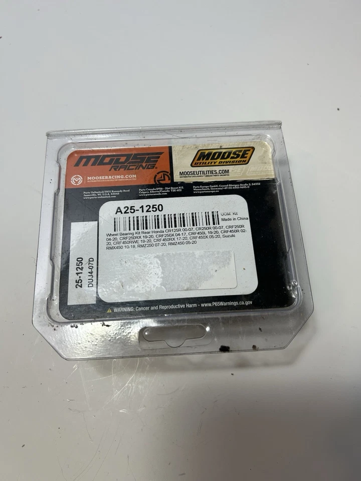 Kits de rodamientos y sellos de rueda de carreras Moose delanteros traseros A25-1250 Foto 2 de 3