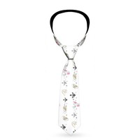 Necktie Standard - Flower Splatter White/Gray (Us Import) ACC NEU