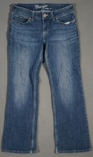 WG03431 AMAZING STYLISH   WRANGLER   BOOT CUT LEG FIT WOMENS BLUE JEANS sz7