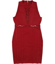 GUESS Womens Mirage Bodycon Dress, Red, X-Small