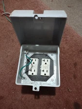 Electrical GFCI Outlets And Weatherproof Box Wired For 240 Volt 2x GFCI Outlets