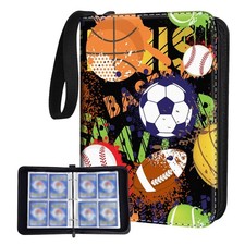 Bebomne 480-Pocket Sports Card Binder, 60 Removable Sleeves, Portable