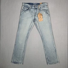 New Flypaper Jeans Mens 34x34 Blue Straight Leg Light Wash Mid Rise Denim