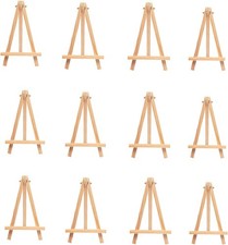 12Pcs Wooden Tabletop Art Display Easels, Small Desktop Holder Stand for Display