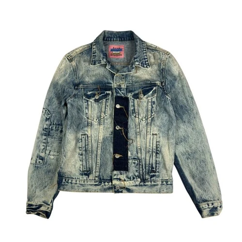 Acne Studios Y2K Pass LT Blue Patchwork Denim jeans Jacket image 2