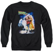 Back To The Future Ii Poster Mens Crewneck Sweatshirt Black Officially Licensed