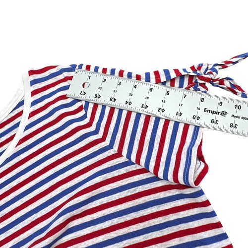 Talbots Shirt Size 2X Red White Blue Patriotic USA Linen Blend Stripe Top Tee - Picture 10 of 10