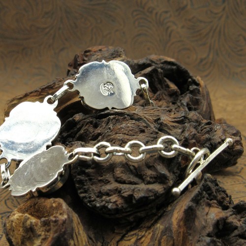 White Buffalo Sterling Silver Adjustable Link Bracelet - Picture 6 of 7