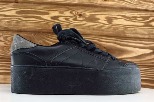 Zapatillas deportivas sintéticas Cool Way para mujer talla 37 M negras con cordones de moda - Imagen 4 de 7