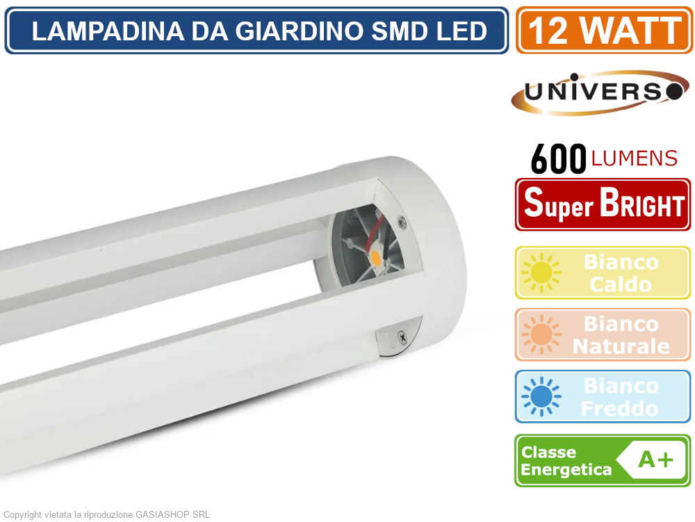 Lampada LED da giardino 12W con fissaggio a terra foto 3