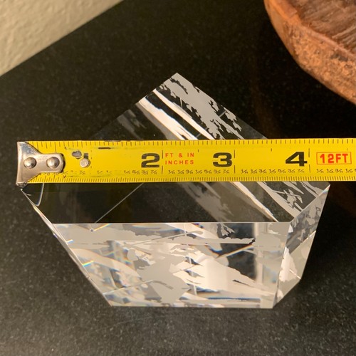 Steuben Glass Golf Prism 3D Paperweight 1984 Bernard X Wolff (Tiny Inclusion) - Picture 12 of 15