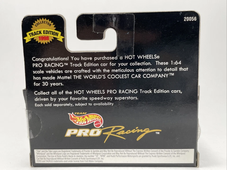 1998 风火轮 NASCAR PRO 赛车赛道版 #10 RICKY RUDD TIDE 20056 — 第 3/3 张图片