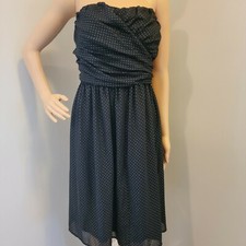 NEW Lane Bryant Black Gold Polka Dots Short Cocktail Party Dress Women s Size 20