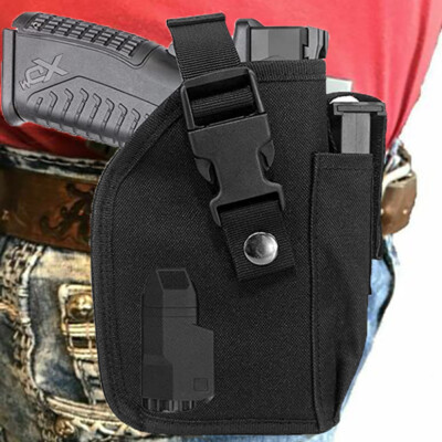 Gun Holster with Laser/Light OWB Concealed Carry Pistols Holster with Mag Pouch