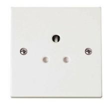BRAND NEW Scolmore Click Polar 5A Round Pin Light Socket Unswitched White PRW038