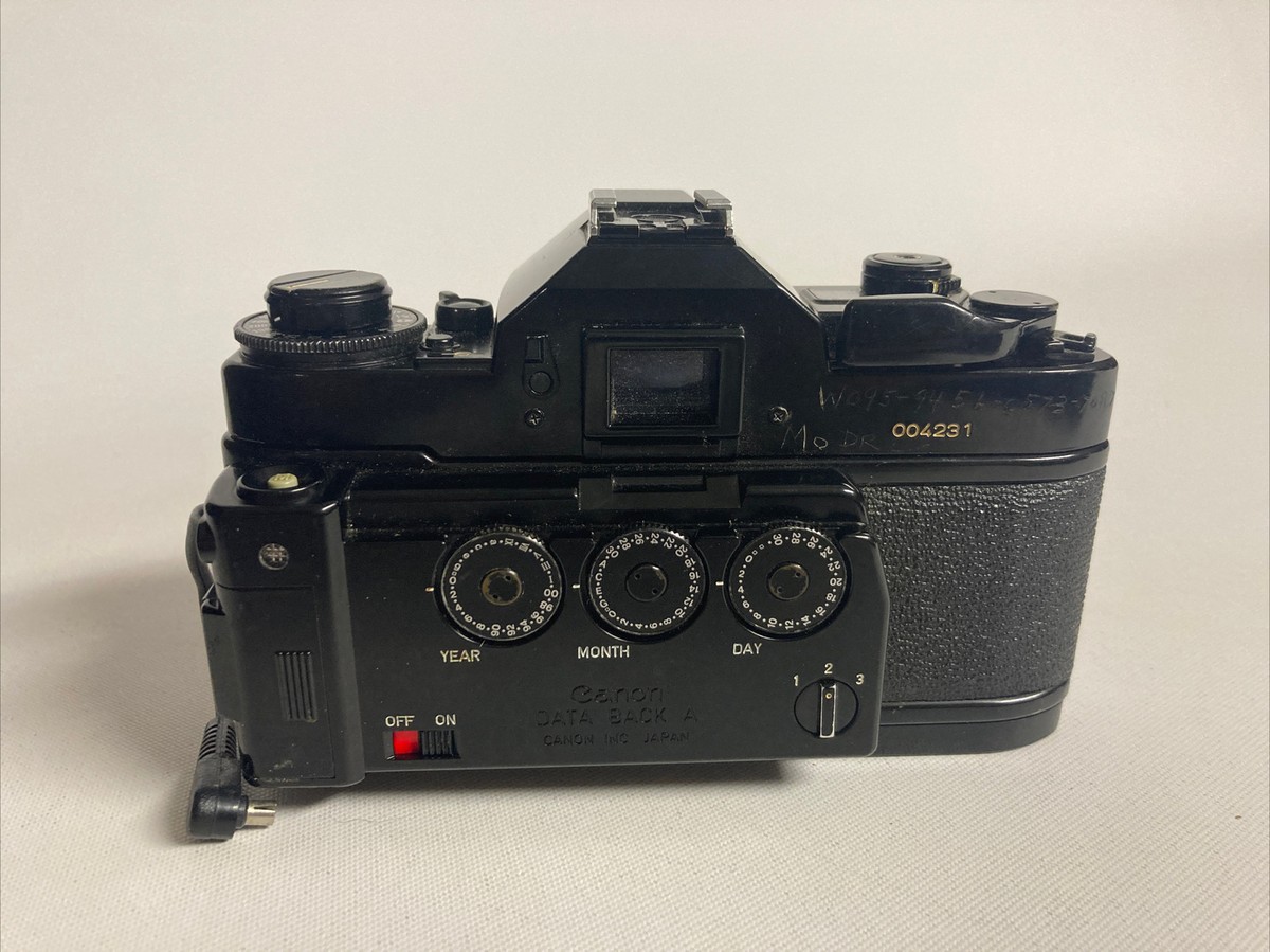 Vintage Canon A-1 35mm SLR Film Camera with Canon Data Back Vintage Canon A-1 35mm SLR Film Camera with Canon Data Back