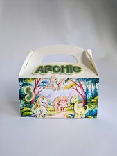 Personalised  DINOSAUR gable boxes|favour boxes| Birthday ( Set Of 10)