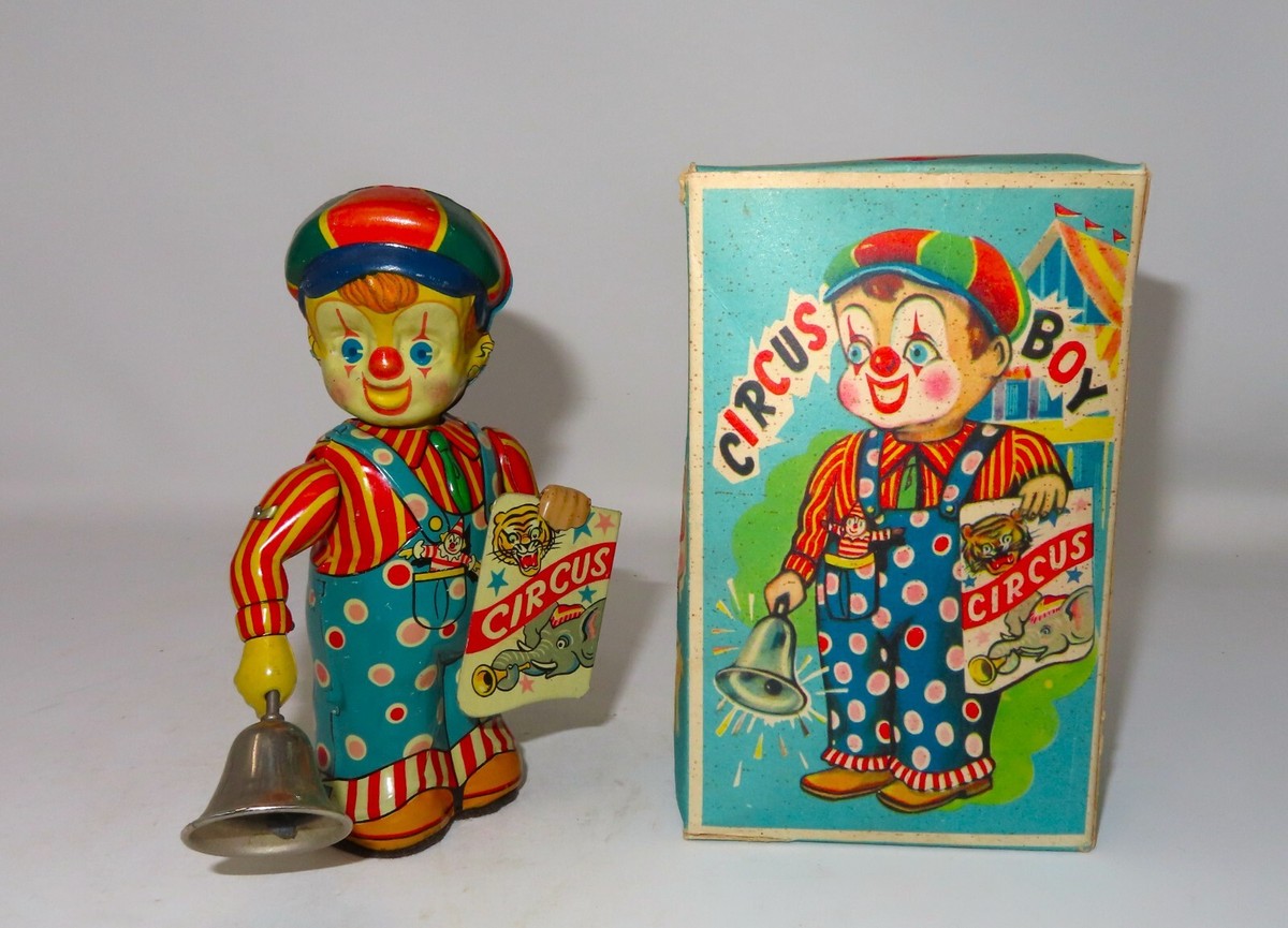 レトロ　トイズクラブ　ブリキおもちゃ　サーカスボーイ　circus boy サーカスBOY/ゼンマイ式ブリキ製ドール/日本製 : Toys雑貨SUZUYA