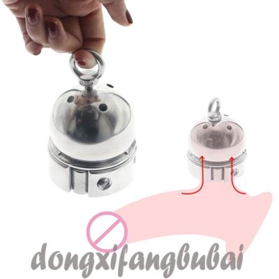 Male CBT Rings Stainless Steel Ball Stretcher Male Chastity Device Exerciser