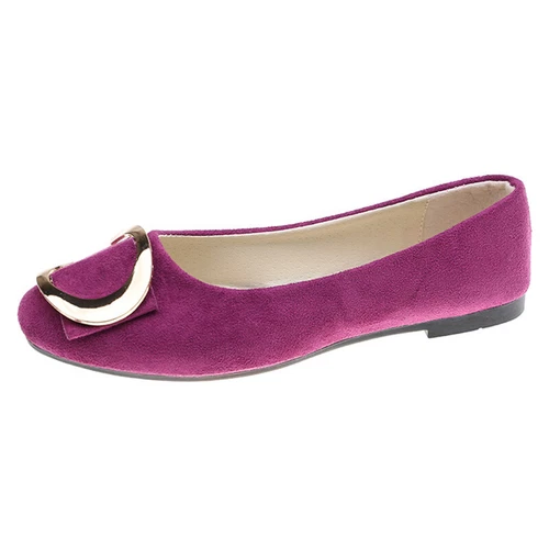 Women Flats Slip On Flat Shoes Formal Ladies Square Toe Classic Pumps Buckle - Bild 76 von 113