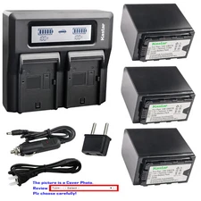 Kastar Battery Dual LCD Fast Charger for VW-VBD78 VBD98 Panasonic AG-AC30 Camera