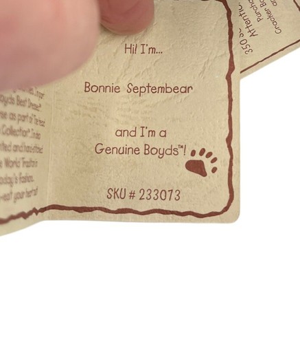 Boyds Bears Bonnie 2005 Head Bean Collection Black Halloween Bear Witch - Picture 9 of 9