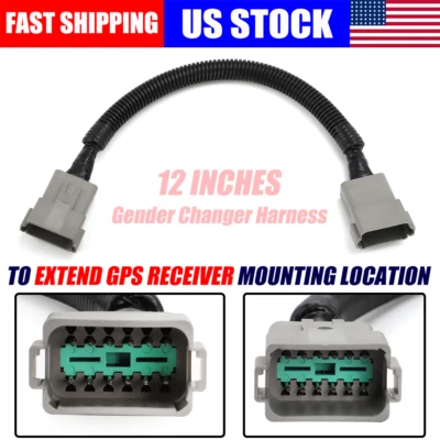 HOZLYBLOGORS 12" FOR JOHN DEERE PFP10470 GENDER CHANGER HARNESS EXTEND GPS RECEIVER LOCATION