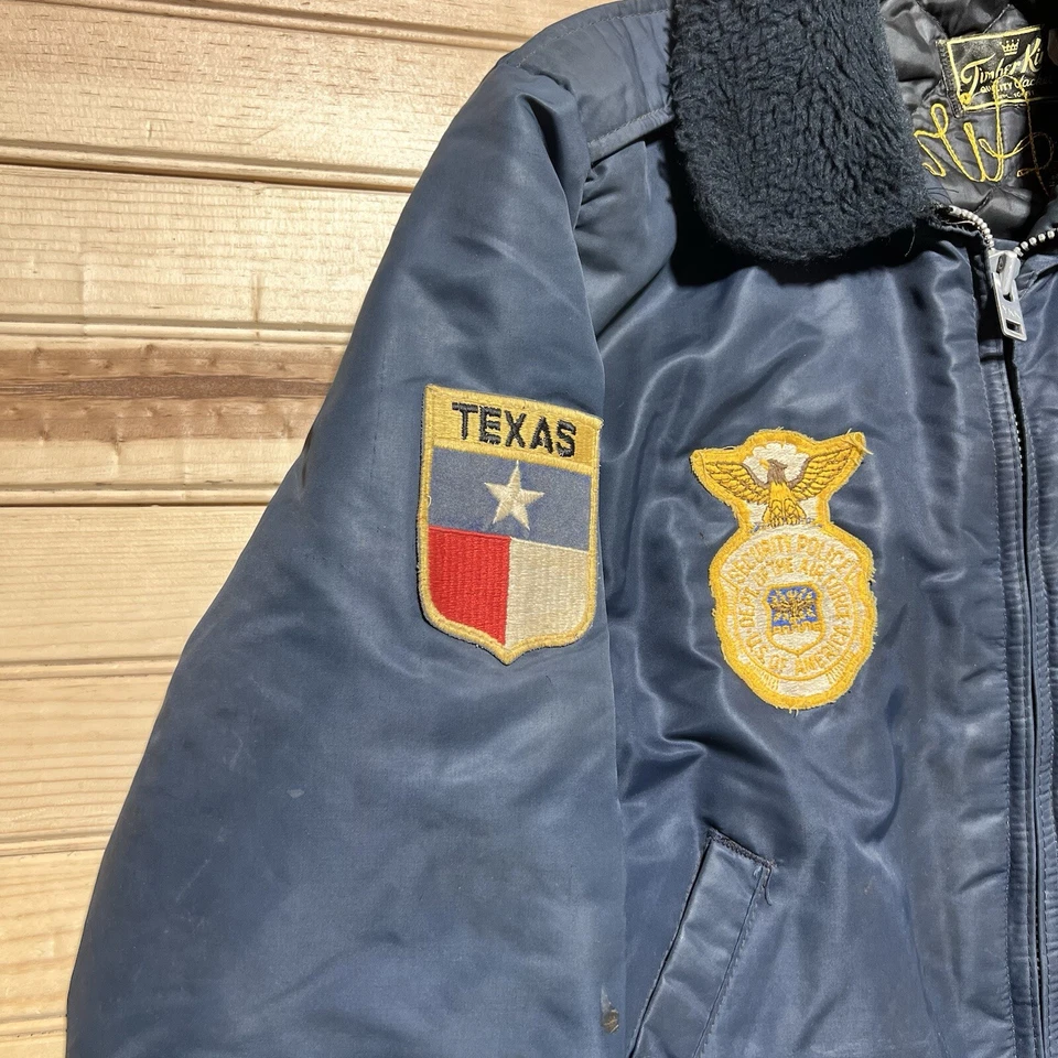 Jaqueta Águia Bordada Vintage Força Aérea dos Estados Unidos Ponto Corrente Tamanho Médio - Imagem 4 de 4