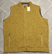 Peter Millar Vest Mens XXL Yellow Crown Sweater Fleece Jumper