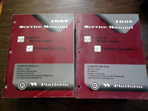 1997 Chevy Lumina Monte Carlo Olds Cutlass Supreme Factory Service Repair Manual - Afbeelding 1 van 4